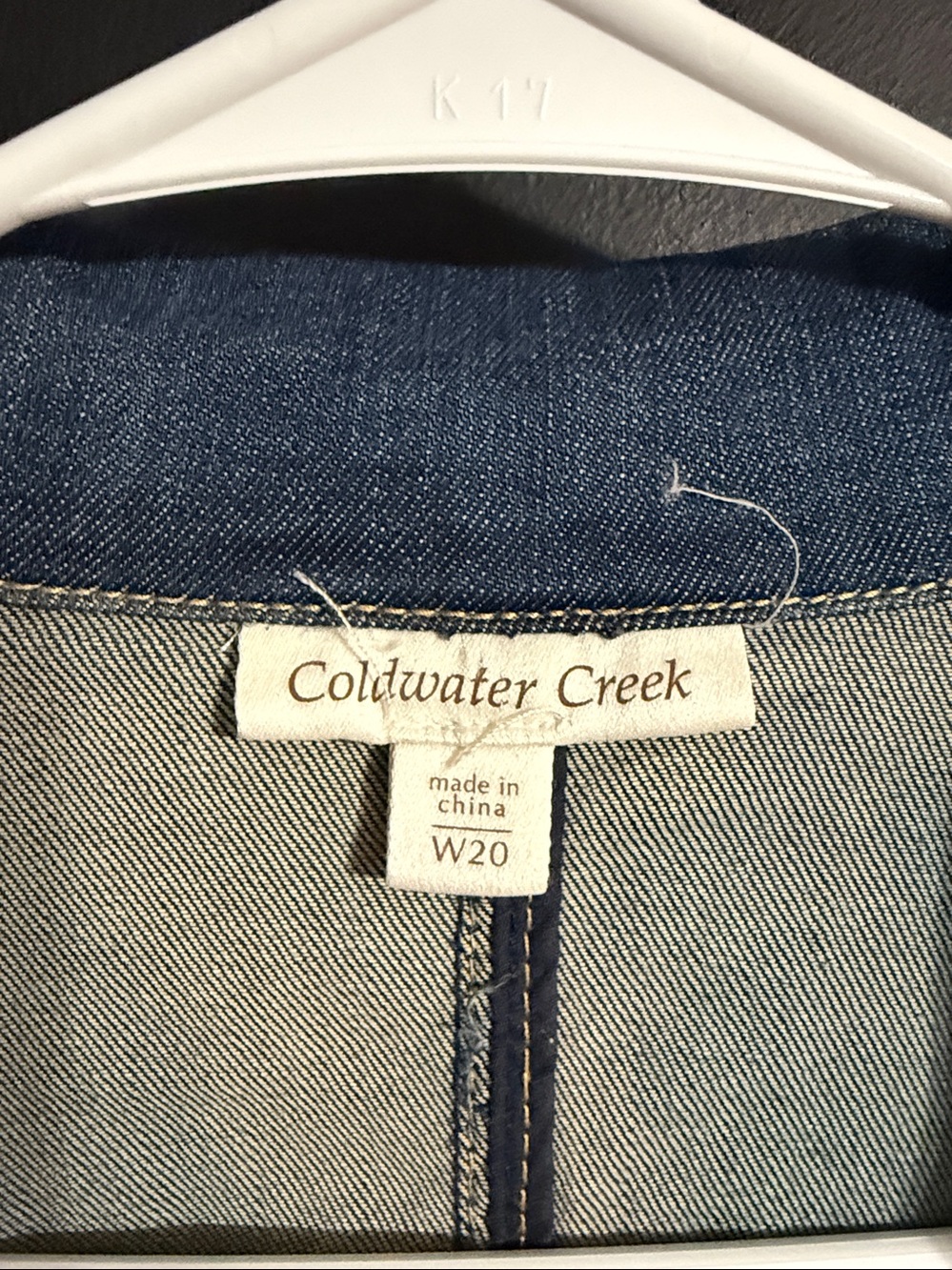 Coldwater Creek Notch Lapel Denim Vest Size: W20 - Picture 3 of 9